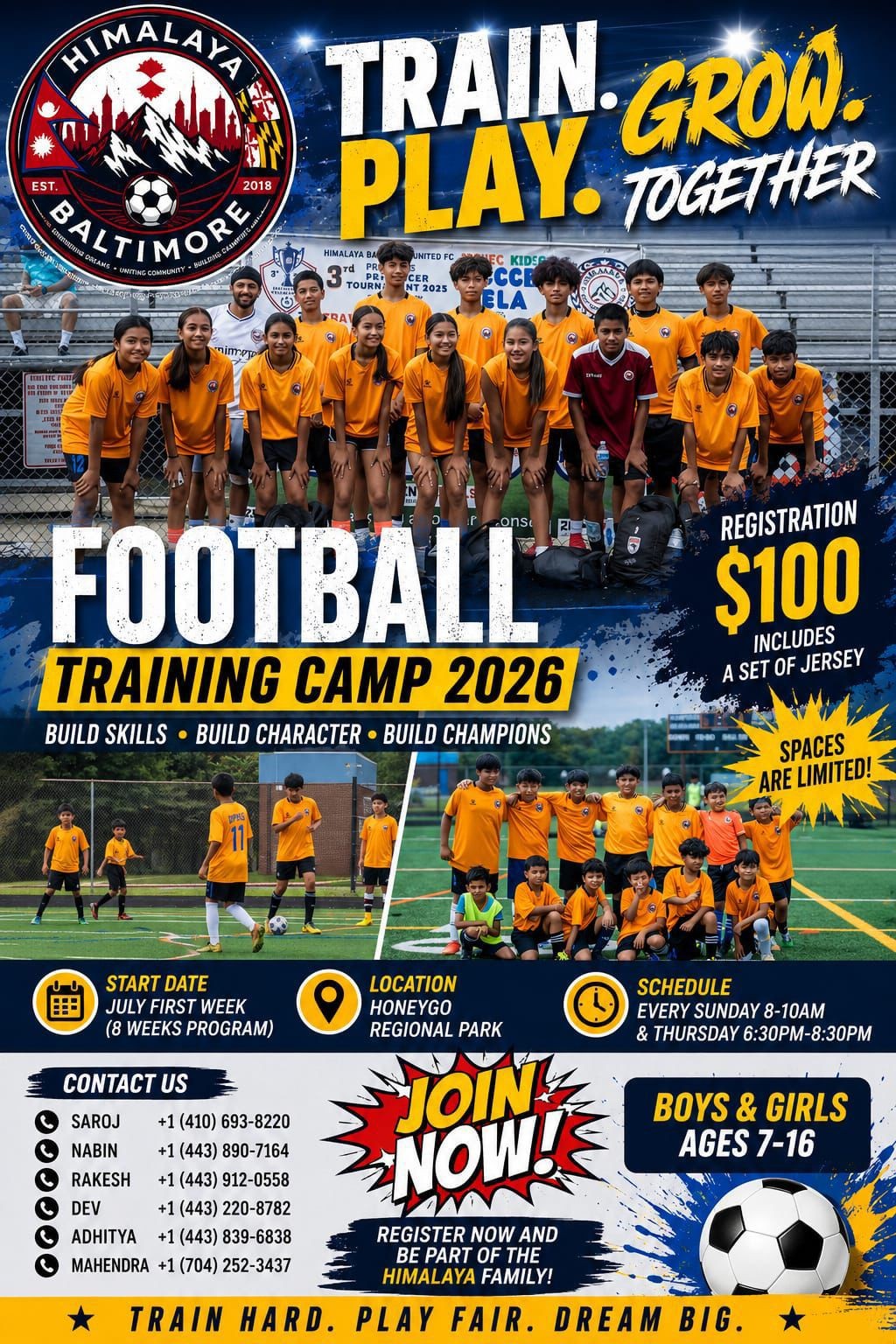 Himalaya Baltimore Kids Soccer Training Camp