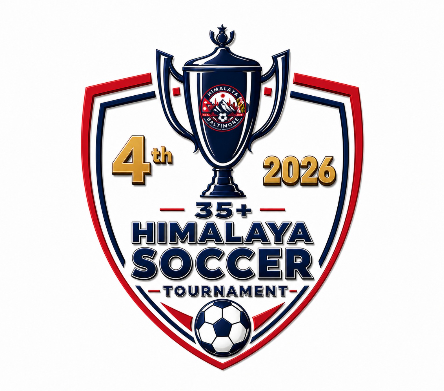 4th 35 Plus Himalaya Soccer Tournament Logo