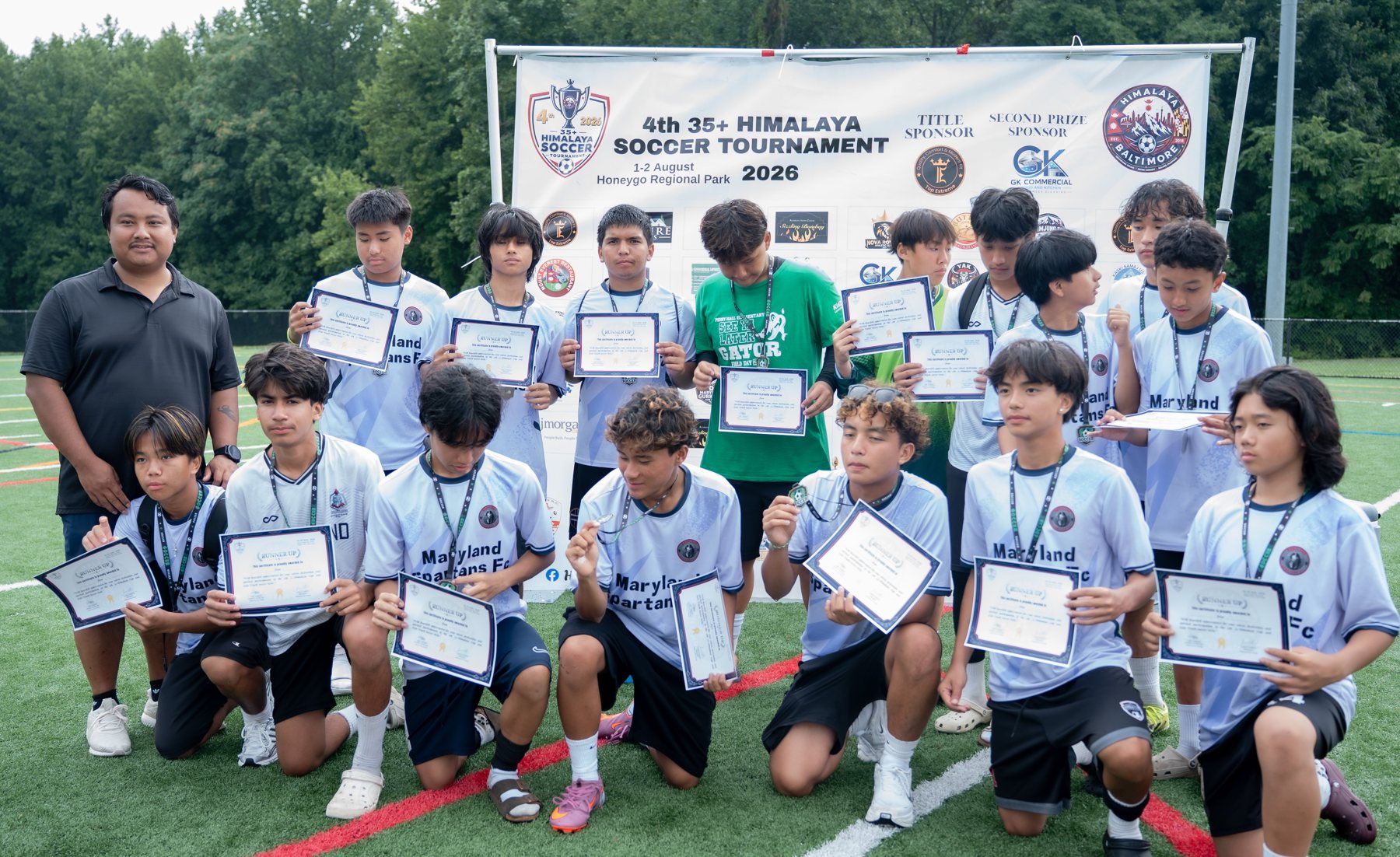 Spartan Kids with their certificates