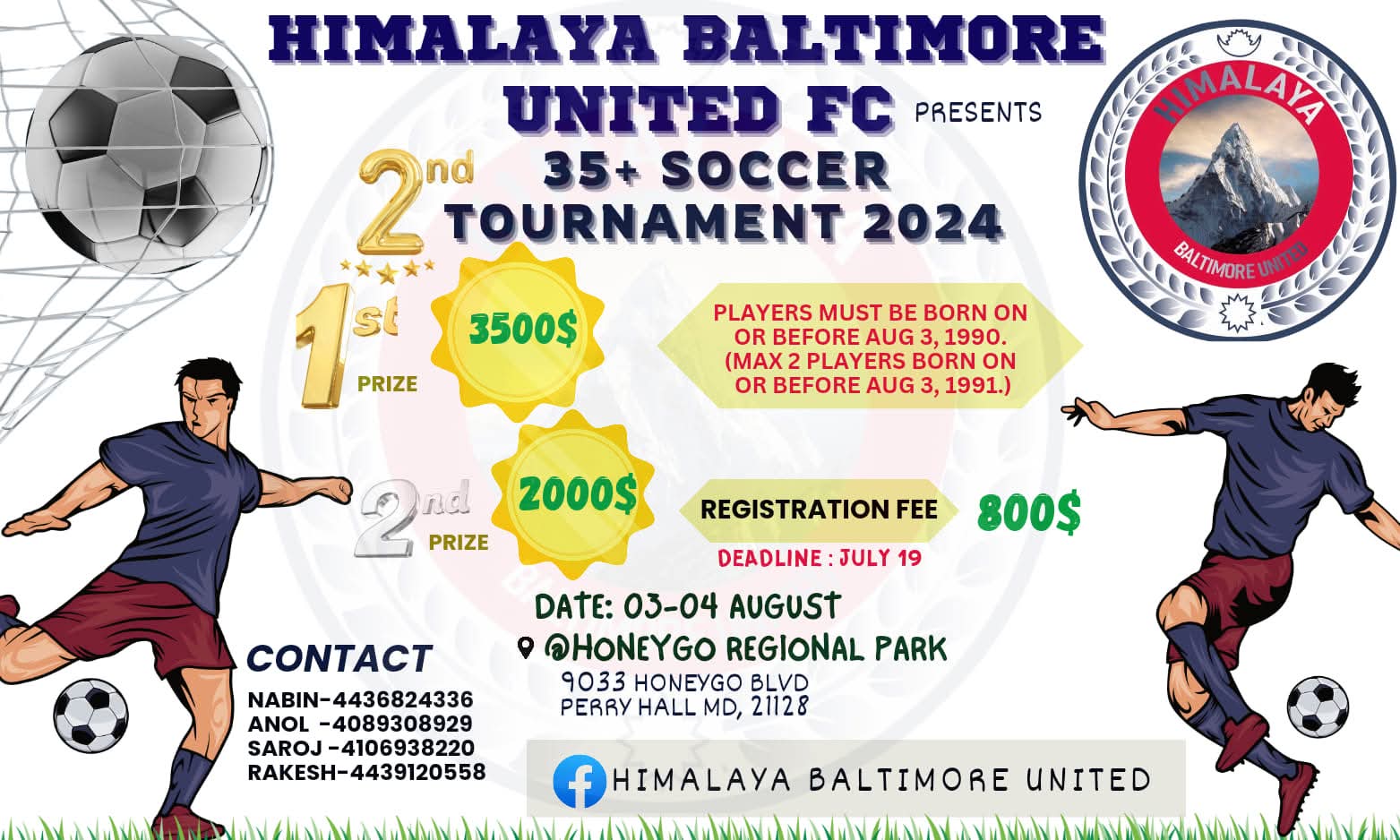 Second Himalaya 35 Plus Soccer Tournament 2024
