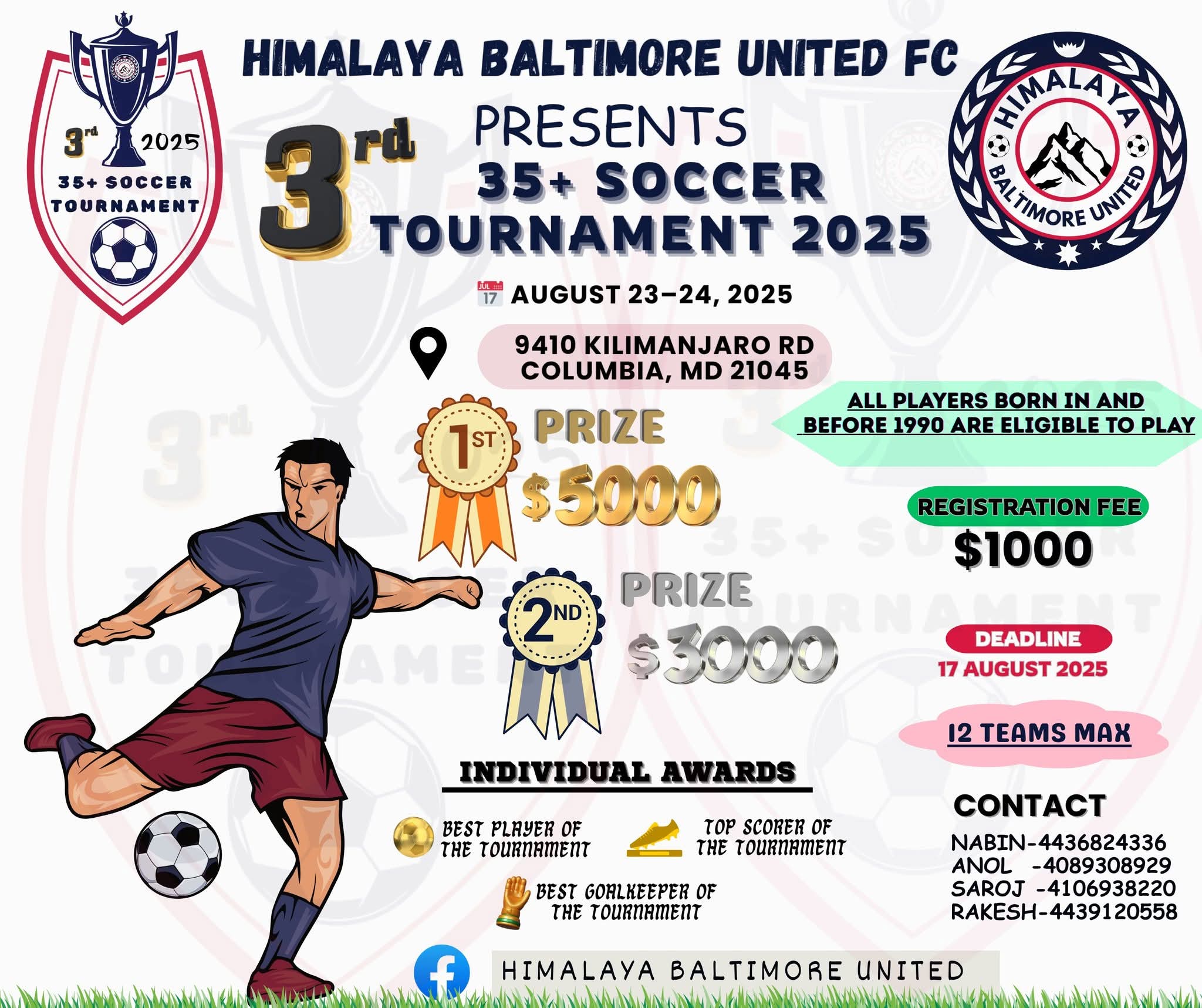 Third Himalaya 35 Plus Soccer Tournament 2025